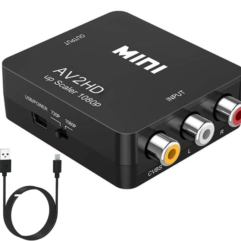 Retro Gaming With Projector - 1080P Mini AV To HDMI Converter