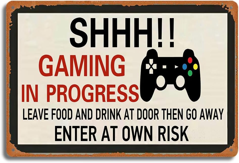 Retro Gaming Metal Tin Sign, S - Retro Gaming Us review and price